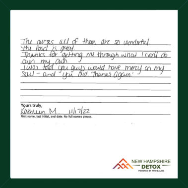 NH Detox Testimonial