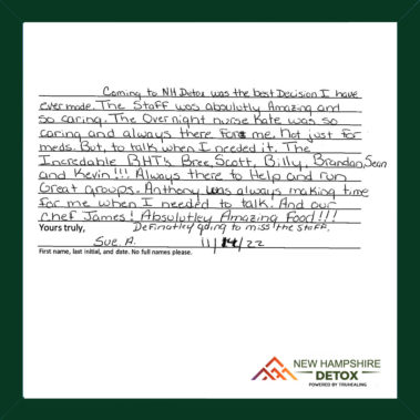 NH Detox Testimonial
